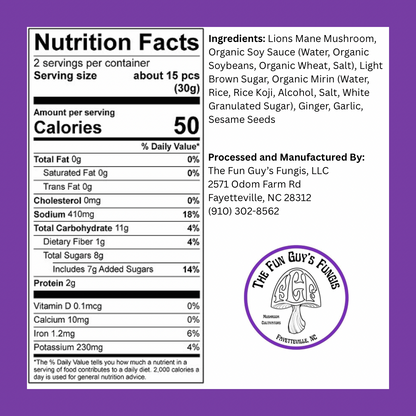 Lion's Mane Teriyaki Jerky